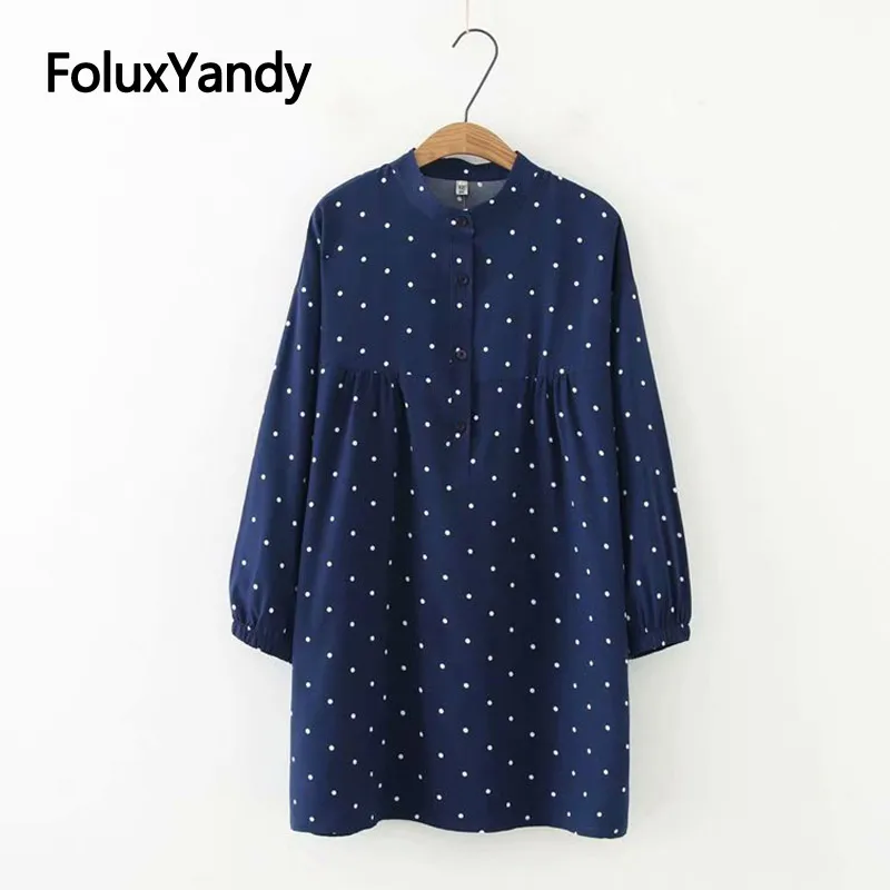 Весенняя Повседневная Длинная свободная женская блузка с О-образным вырезом и длинным рукавом размера плюс XXXL KKFY3102