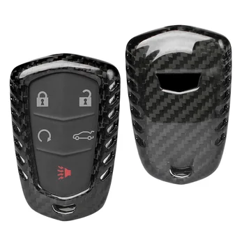 

Car Remote Key Case Fob Shell Cover for Cadillac XT5 XTS CTS ATS Carbon Fiber