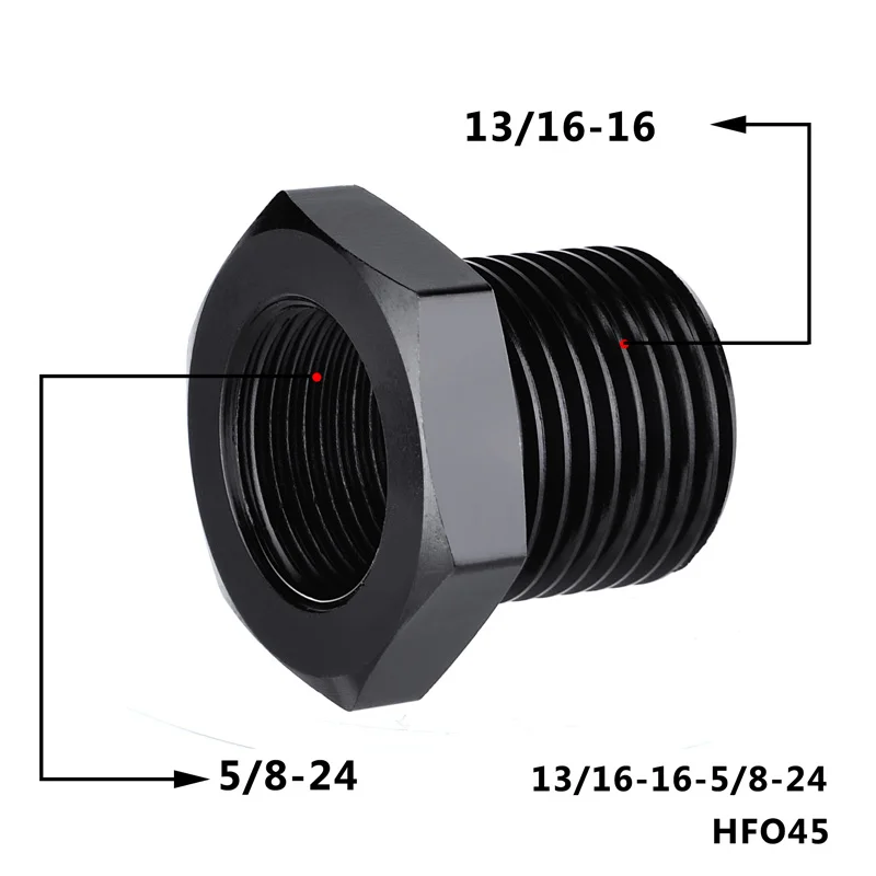 Evil energy масляный фильтр Резьбовой Адаптер алюминиевый порт вилка 5/8-24 до 3/4-16 NPT 5-8/24 до 13/16-16NPT Труба Редуктор порт вилка - Цвет: Темно-серый