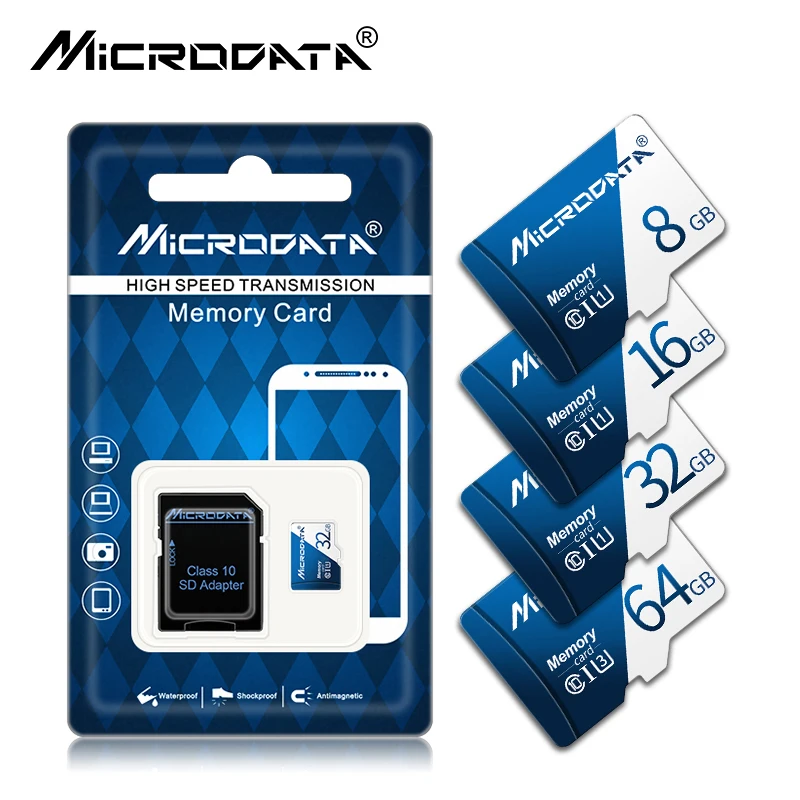 Карта Micro SD 8 ГБ 16 ГБ 32 ГБ SDHC карта памяти Высокоскоростная флеш-карта 64 Гб 128 ГБ SDXC флэш-карта sdcard для смартфонов+ розничная упаковка