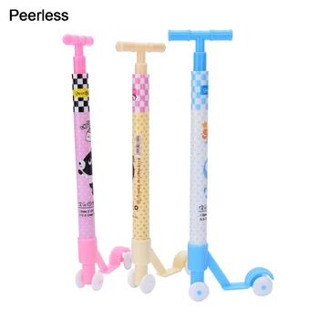 

Peerless Plastic Blue Ink Cartoon Scooter Ballpoint Pens 3Pcs/lot
