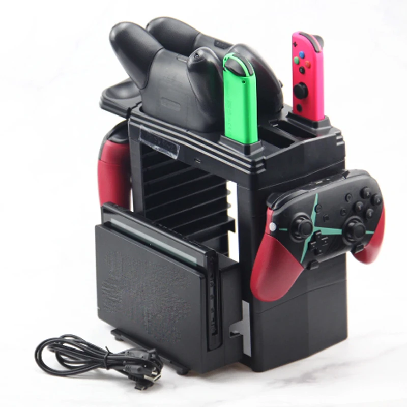  Game Disc Gamepad Storage Bracket Holder Tower Joystick Carrying Stand for Nintend Switch Poke Ball