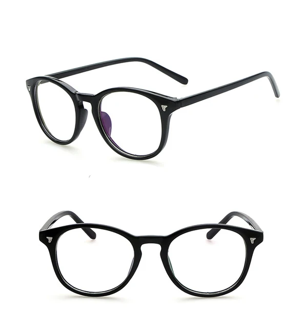 Spectacle Classic Women Round Eyeglasses Frame Brand Designer Fashion Men Nail Decoration Optical Glasses Reading Glasses Black