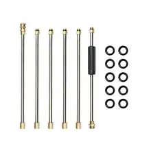 1/4 ''быстрое подключение 4000PSI автомойка водяной пистолет мойка палочка расширения Замена копье 7,5-футов 6 шт./компл