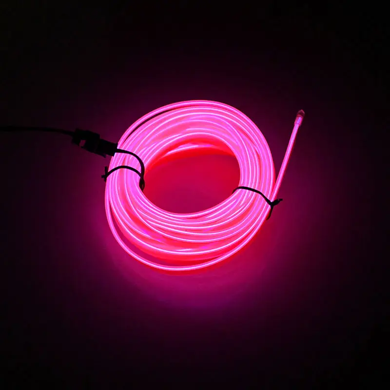5 м автомобильный интерьерный светильник usb/сигарный светильник er холодный светильник DIY автоматический светодиодный декоративный светильник для приборной панели - Название цвета: pink