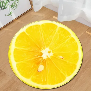 

Zeegle Fruit Pattern Round Carpets For Living Room Kids Rug for Bedroom Bedside Rugs Baby Crawling Mats Office Chair Floor Mat