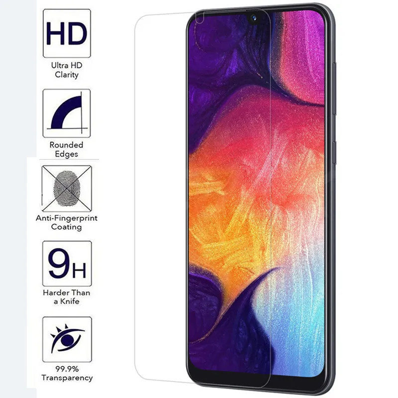 

9H Tempered Glass For SAMSUNG Galaxy A50 A30 A10 A20 A70 Screen Protector For samsung A9 2018 Glass M20 M10 M30 Protective Film