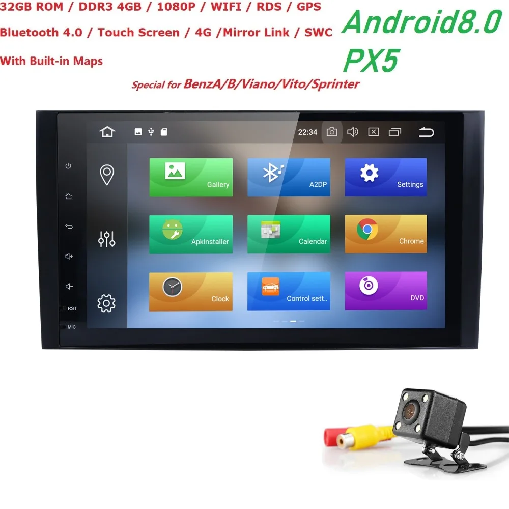 Cheap 2 din Android 8.0 Car Multimedia for Mercedes Benz sprinter Vito W639 Viano W169 B200W245 W209 W906 2500 3000 2006-2014Autoradio 1