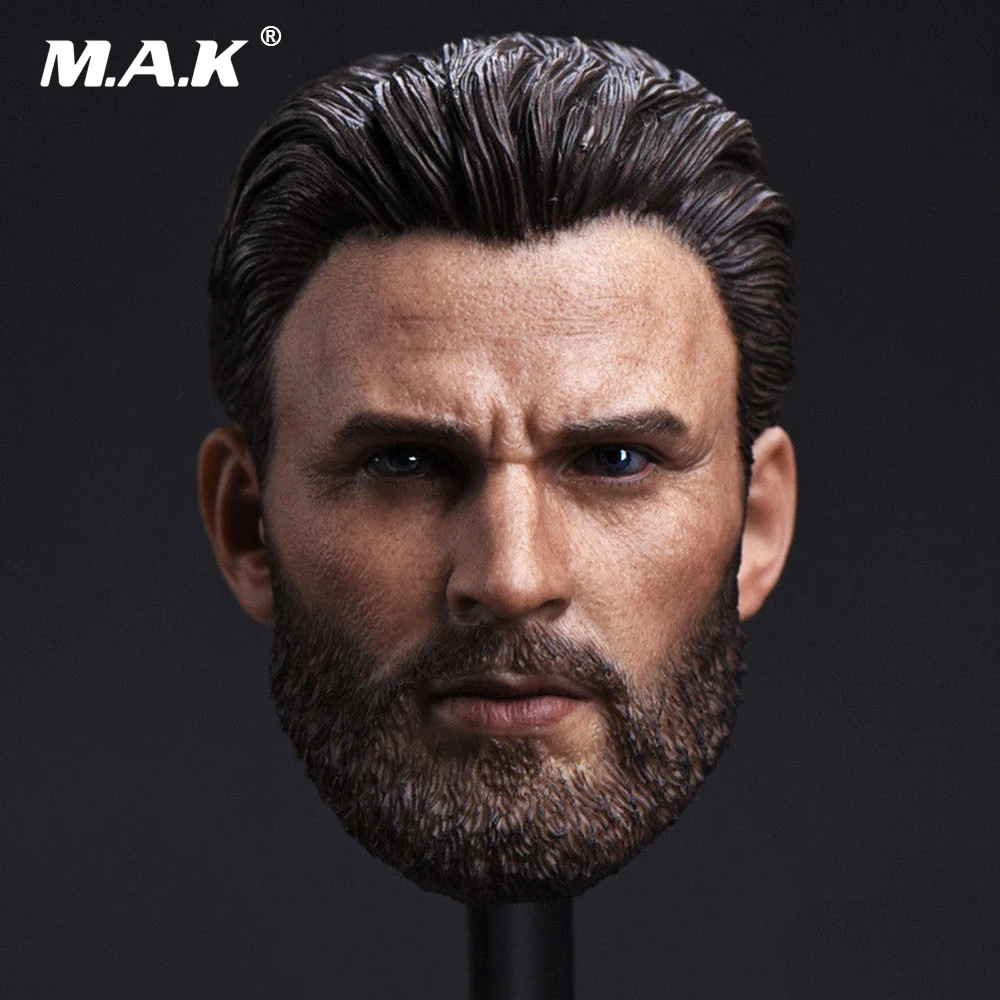 1/6 Scale Male Head Sculpt T 05 Captain America Chris Evans Head Carved
