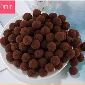 17coffee 100 шт. 10/15/20/25 мм Мини пышная Нижняя Pom Poms помпонами ручной работы для детей игрушки свадебный Декор DIY товары для шитья и рукоделия - Цвет: 17coffee