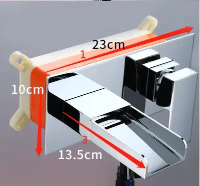 LANGYO Роскошные Настенные кран скрытый для ванны кран с водопадом холодной и горячей воды одной h смеситель для раковины LT-324