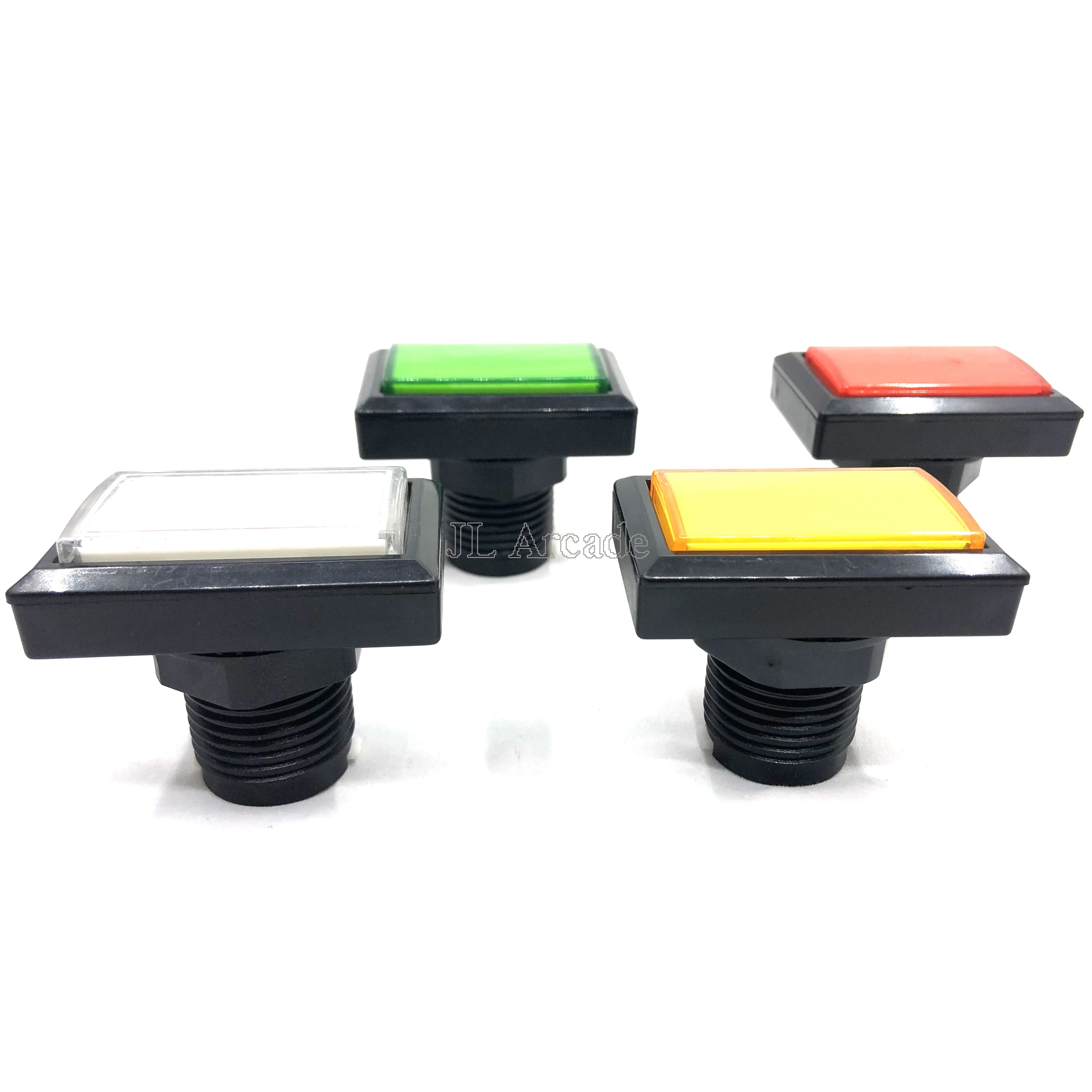 

5PCS Rectangular LED Illuminated Push Button 50*33mm Rectangle Arcade LED Lighted Push Buttons with Microswitch for Mame Cabinet