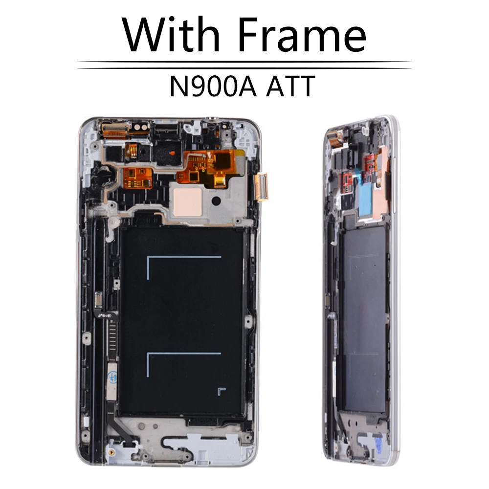 AMOLED дисплей 5 7 дюйма для SAMSUNG Galaxy Note 3 N9005 ЖК с сенсорным экраном и рамкой Note3 N900A N900T