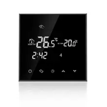 230VAC красочные буквы отрицательный экран 5+ 2 Еженедельный программируемый 16A электрический подогрев пола комнатный термостат без Wi-Fi