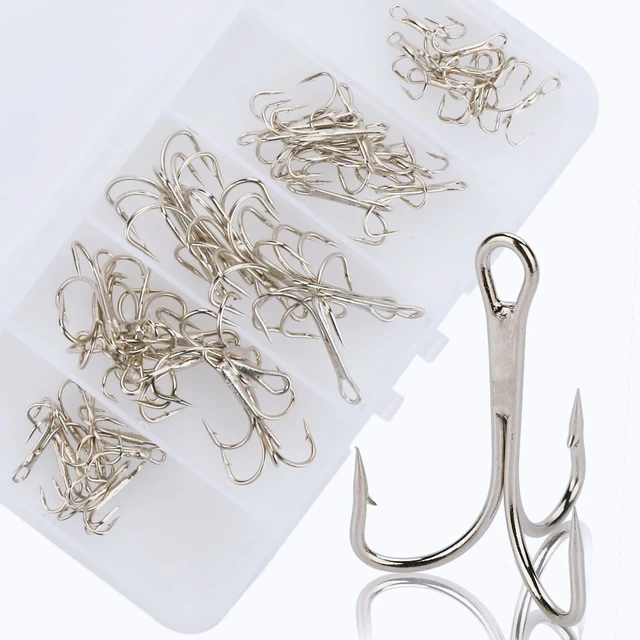 Fishing Hook 10pcs/Lot 2/4/6/8/10# High Carbon Steel Treble Hooks with  feathers White Fish Hook Fishing Tackle - AliExpress