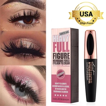 

4D Silk Fiber Eyelash Makeup Waterproof Mascara Black Mascara Eye Lashes Extension Curling Mascara Cosmetics for Daily Make up