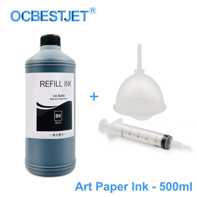 

500ML/Bottle Art Paper Ink Art Pigment Ink For Epson T50 T60 P50 R200 R230 R260 R280 L1300 1390 1400 1410 1430 1500W T1100 T1110