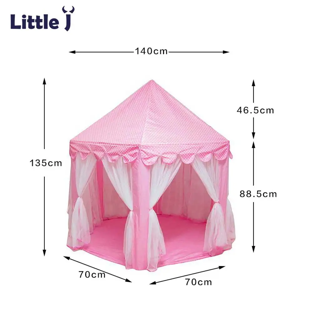 Палатки Little J Girl розовые в виде замка принцессы портативные Детские уличные