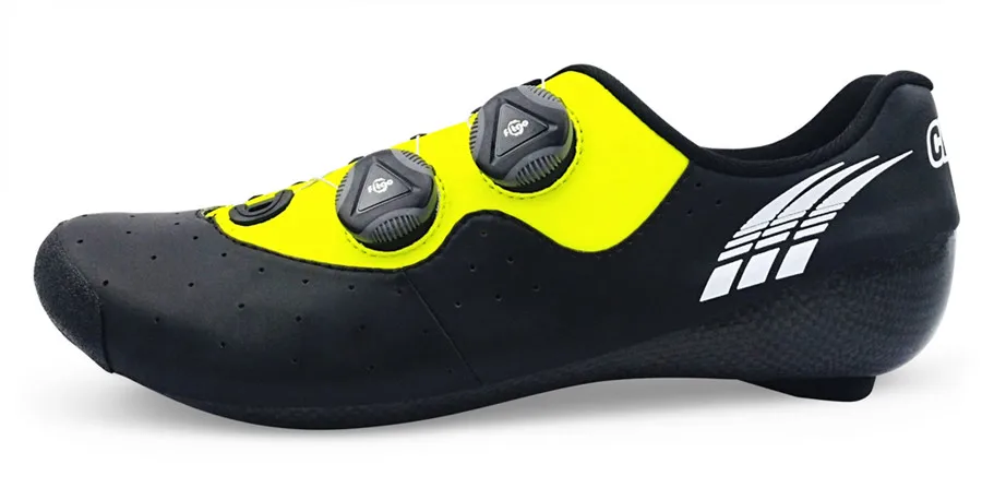 C4 City Cycling Shoes Heat Moldable 3K Carbon Fiber Road Bike Sneakers 2 Shoelaces Self-locking Thermoplastic Bicycle