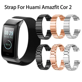 

Millanses Watch Strap For Huami Amazfit Cor 2 Watch Nylon Magnetic Metal Stainless Band For Amazfit Cor 2 Watchband