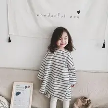 Г. Лидер продаж, хлопковое льняное платье для девочек модные весенне-осенние платья в полоску для девочек от 2 до 7 лет, PE874