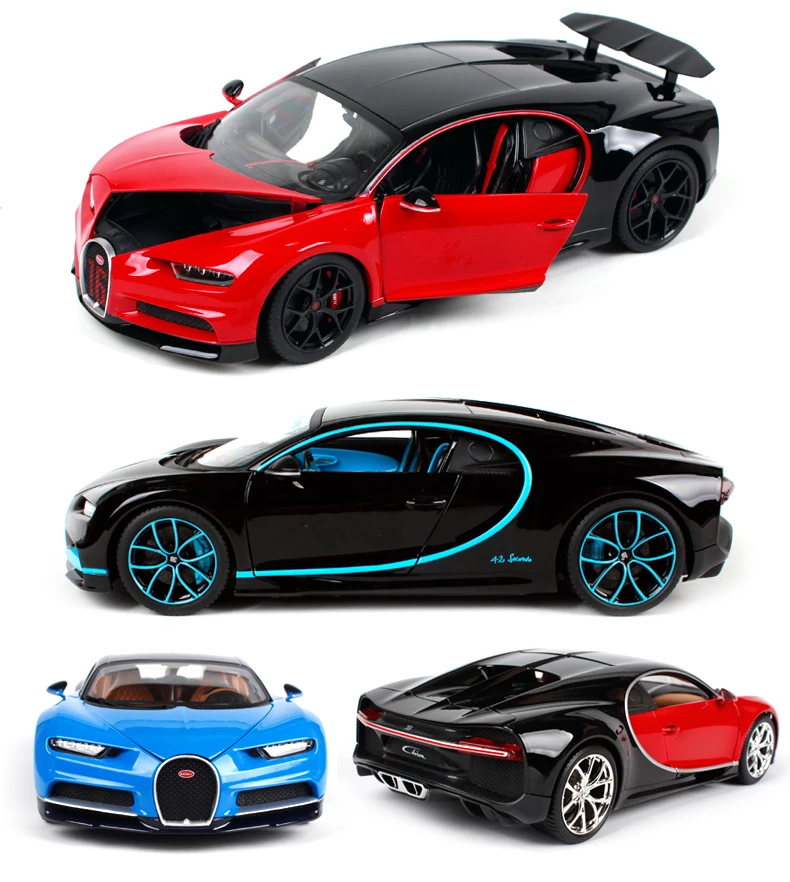 Bburago 1:18 Bugatti Chiron Sport Black& Red Diecast Model Racing Car Toy New In Box Free Shipping NEW ARRIVAL 11044