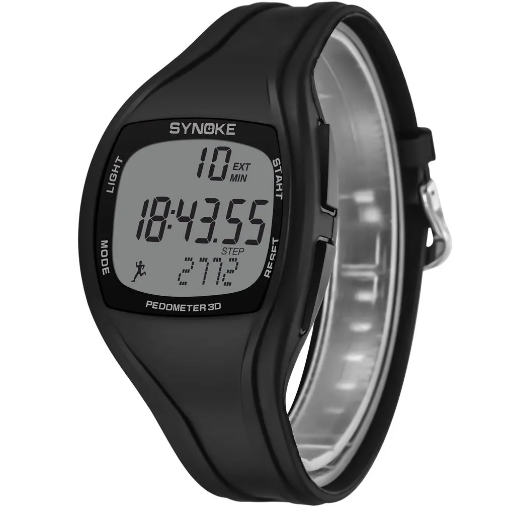 

9105 Multifunctional Sports Pedmeter Waterproof Electronic Watch Men's Sport Digital LED Wristwatch Electronic watch Clock