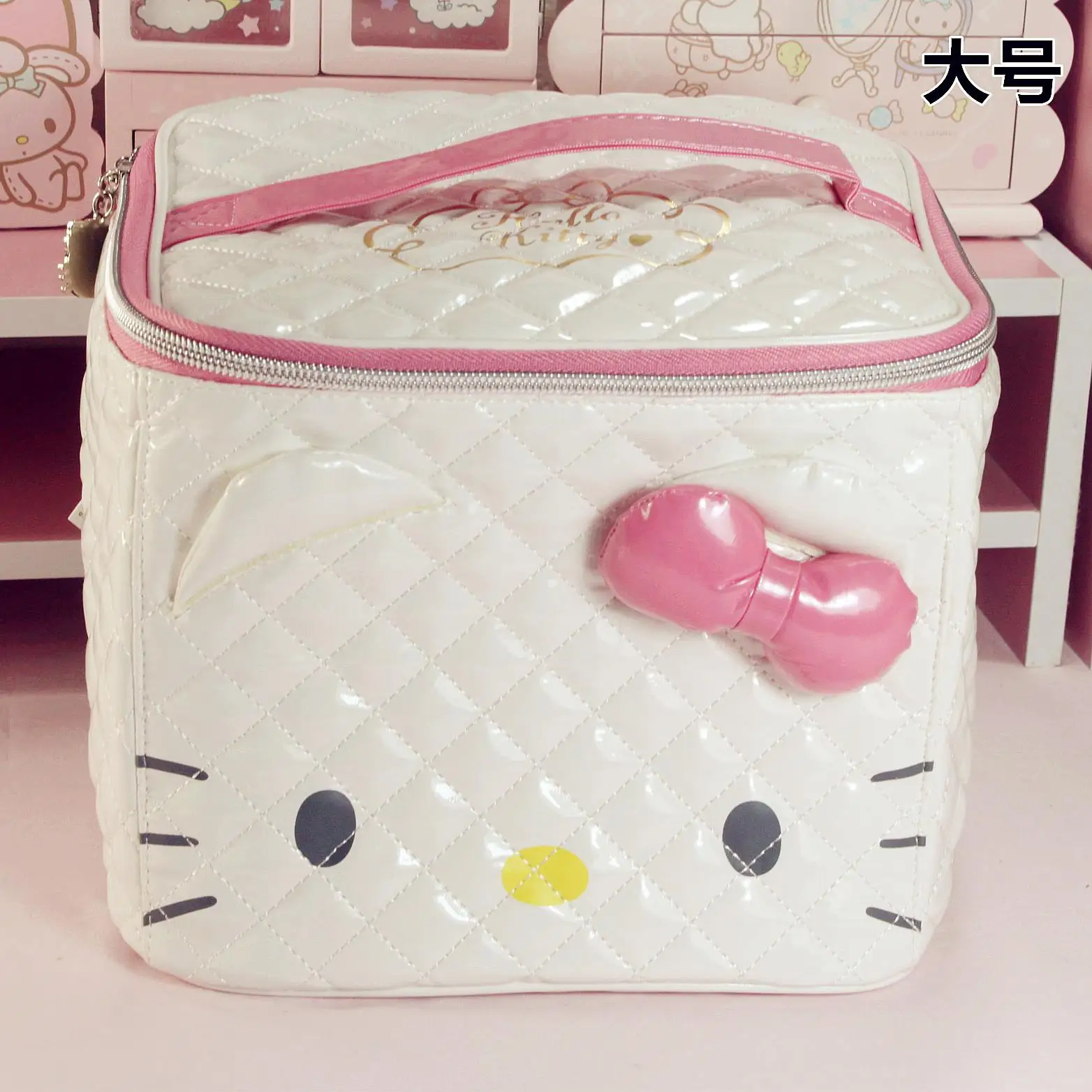 Милый мультяшный подлинный hello kitty косметичка коробка косметичка для макияжа женская косметичка для девочек Дорожная Туалетная сумка для хранения Органайзер - Цвет: big A