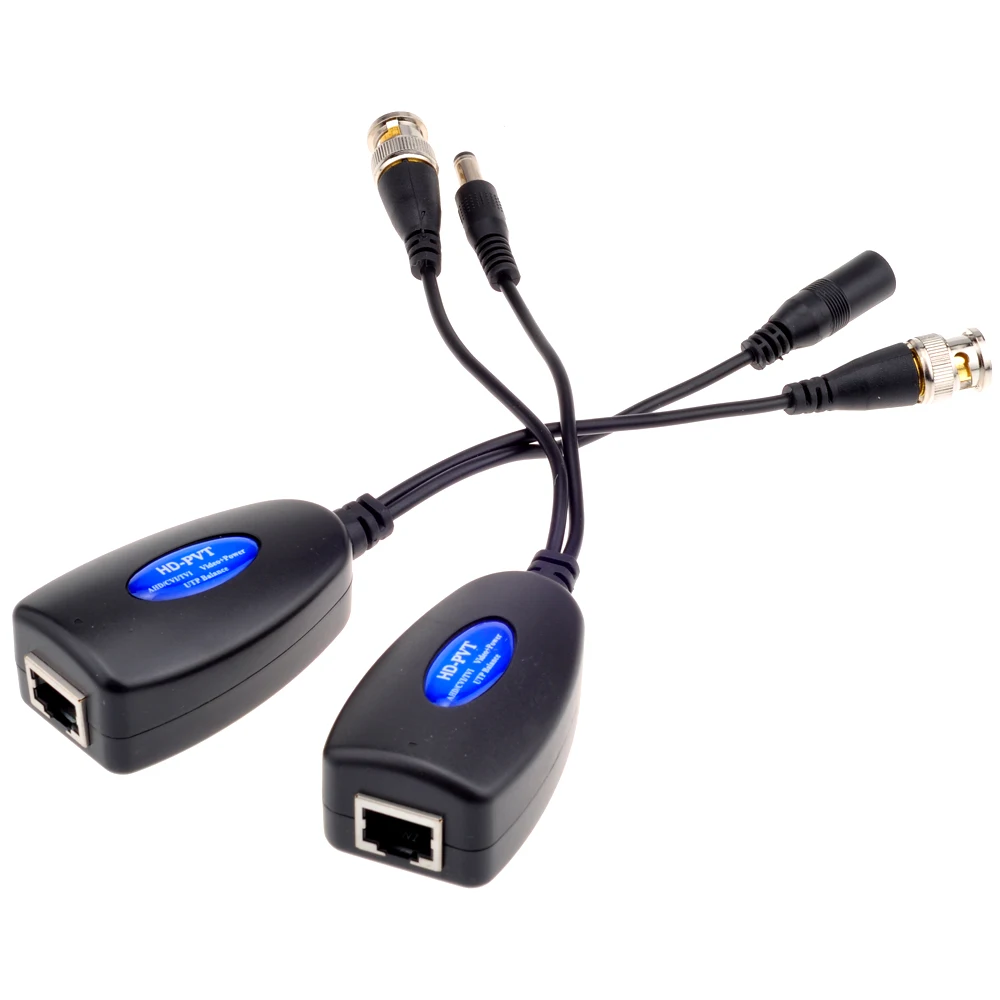 GADINAN AHD TVI CVI CCTV Camera Power Video Through RJ45 Network Cable Transmission Up to 260M HD-PVT Video Power Transmitter