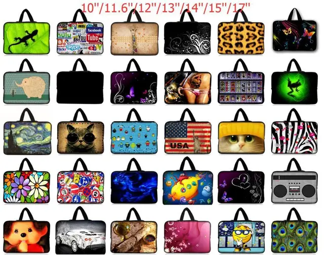 Cheap gecko Print Laptop Sleeve Notebook Bag Tablet Case For 10.1 12 13.3 14" 15.4 15.6 15 inch Computer For Asus HP Acer Toshiba #