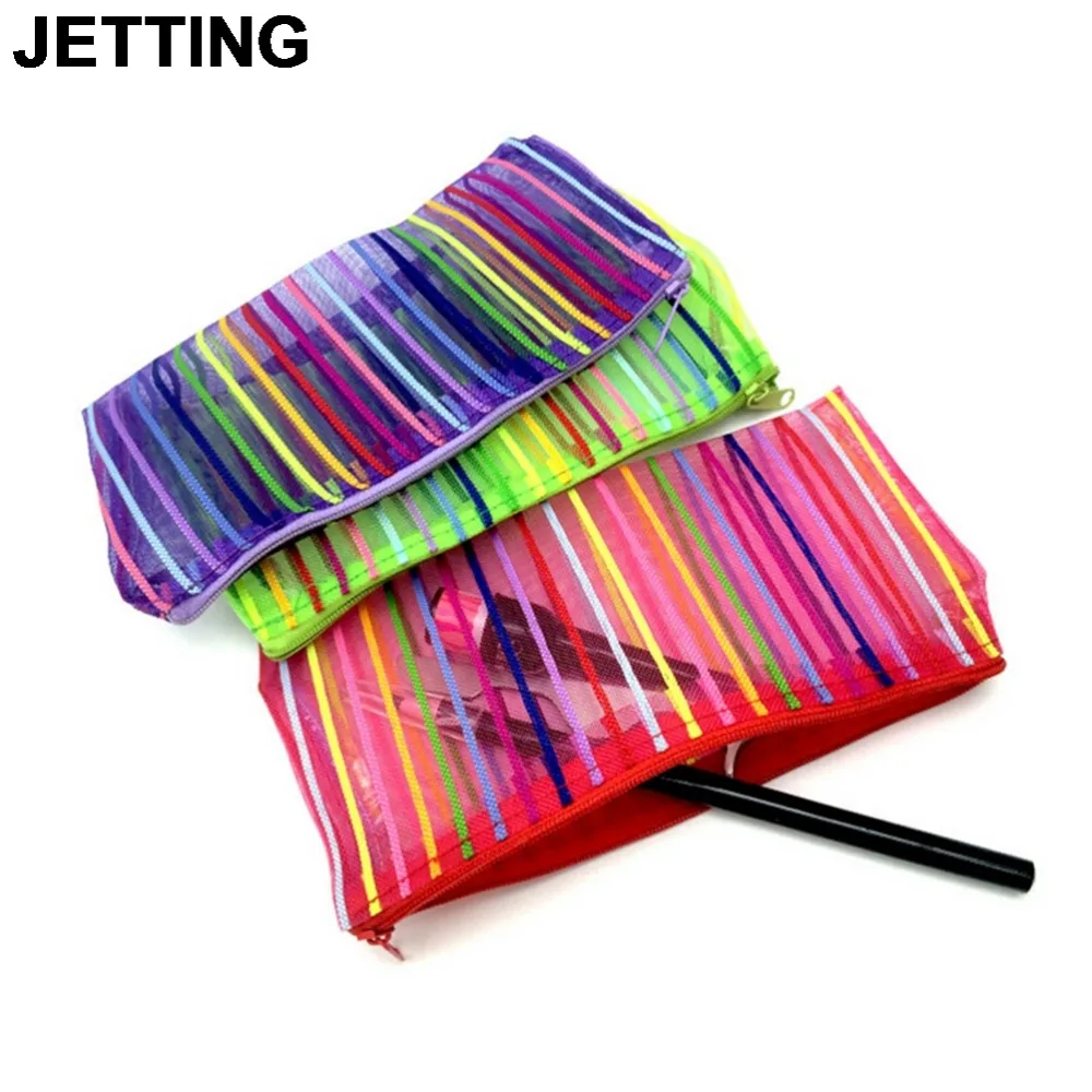 النفث المحمولة rainbow إلكتروني حقيبة الأزياء سستة حقيبة السفر مستحضرات التجميل ماكياج الحقيبة أدوات الزينة المنظم حامل