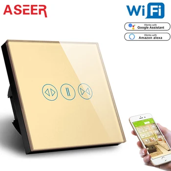 

ASEER,Smart Life Tuya wifi smart Curtain switch for Electric Curtain Blind Roller Shutter,compatible Alexa,Google Voice Control