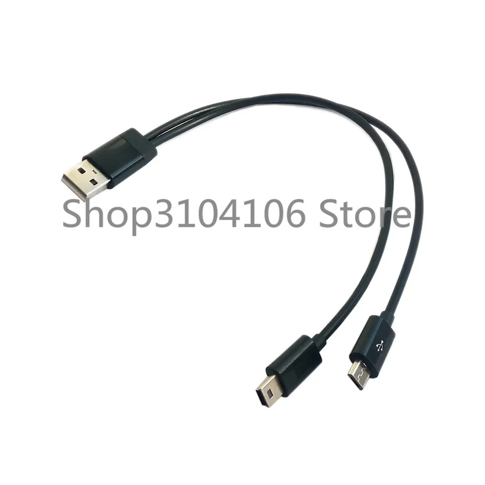 USB 2 в 1 usb-кабель с вилкой Mini-USB мини-usb и micro USB 2,0 с эффектом приближения c зарядкой Micro-usb 5 pin разъем Y кабель для зарядки и синхронизации данных 25 см