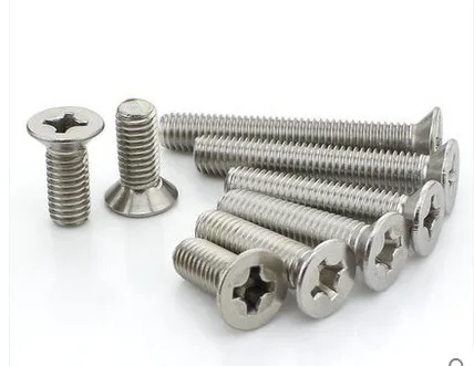 10-24 Flat Head Countersink Machine Screws Slotted Drive Stainless All Sizes