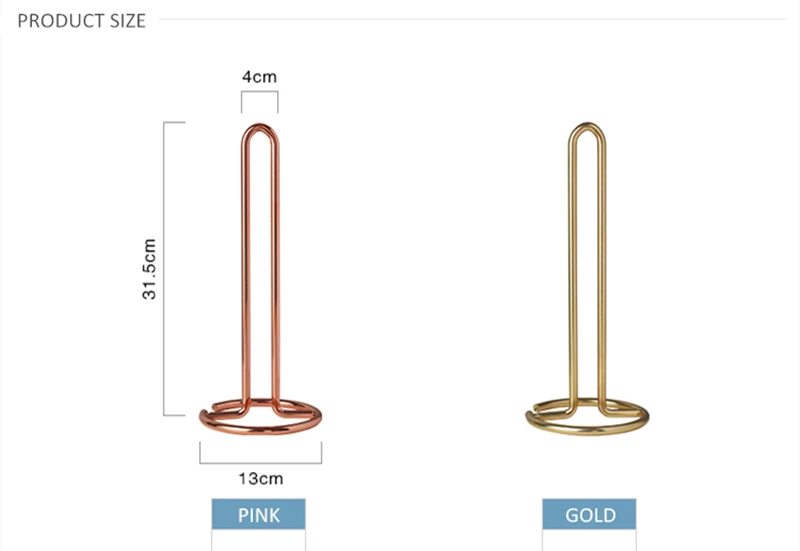 Золотая/Розовая цветная настольная бумага, вешалка для полотенец, стойка для хранения салфеток, Настольная/кухонная/туалетная бумага, вертикальная стойка для хранения полотенец, 1 шт./лот