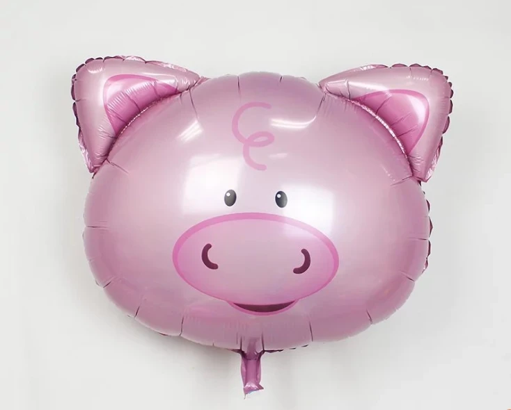 Детский воздушный шар в виде животных для вечеринки на день рождения, розовый большой размер, Свинка и слон, мини-размер, розовый слон - Цвет: Big pig