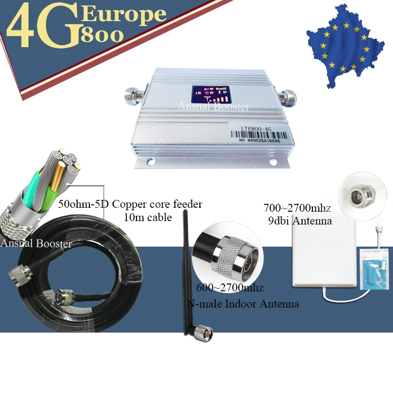 For Europe 4G LTE 800 Band 20 Signal Repeater 4G