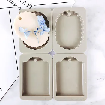 

Wax Silicone Molds for Plaster Candle Making DIY Splitable 4 Linked Aromatherapy Gypsum Handmade Soap Mold Oval Arts and Crafts