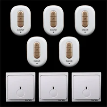 3 передатчик+ 5 Приемник Беспроводной Дверной Звонок С Дистанционным Управлением Musical 48 Tunes Digtal doorchime D9918-3+ 5