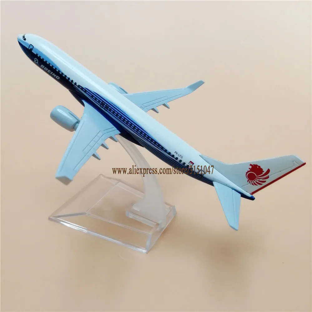 

Air Indonesia Airlines B737 Boeing 737 Airways Airplane Model Blue Alloy Metal Model Plane Diecast Aircraft 16cm Gift