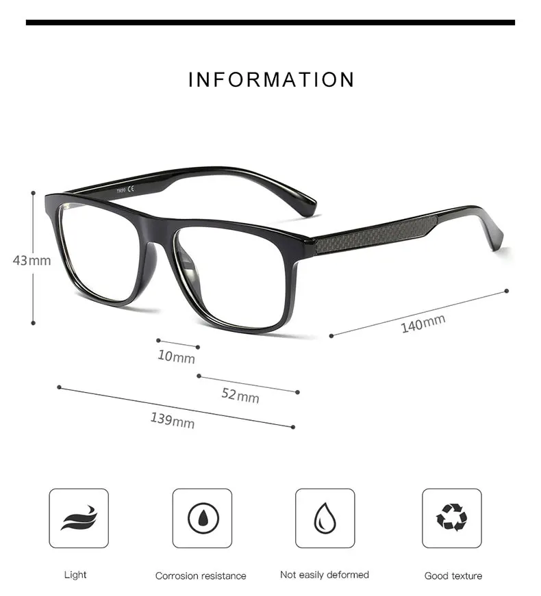 Шикарные TR90 сверхлегкие очки, оправа для мужчин, Ретро стиль, углеродное волокно, Бизнес Стиль, Повседневные очки, оптические очки для близорукости, Lunette De Vue COG59