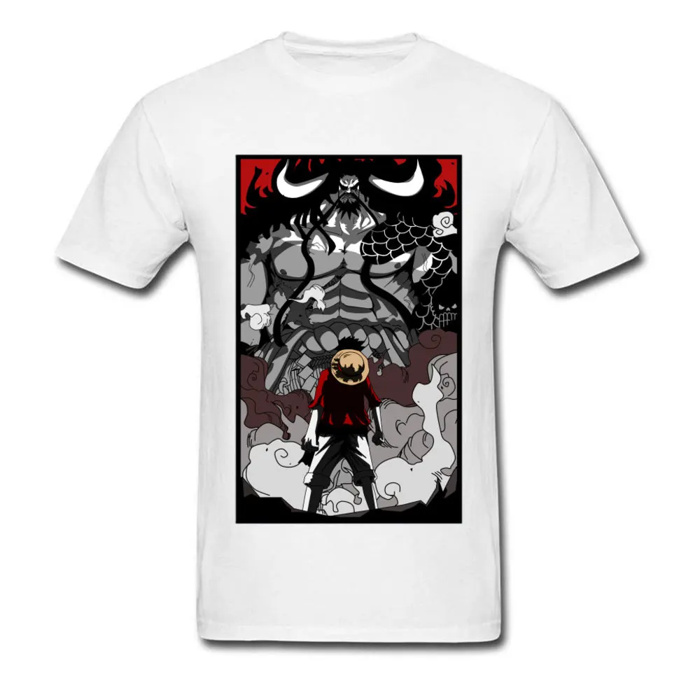 Футболки Luffy VS Kaido Мужская футболка одна штука аниме спасает Ace пиратский король