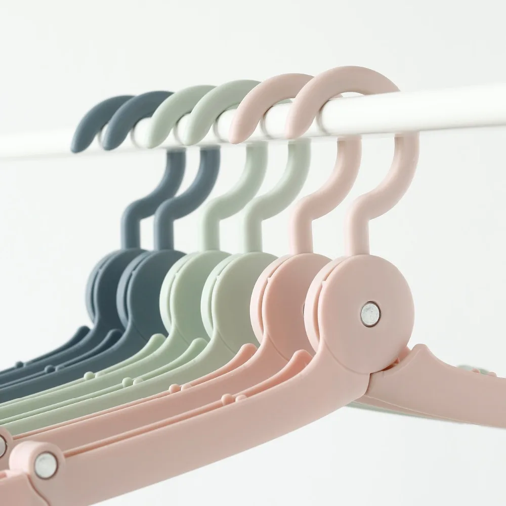 

6Pcs/Set Portable Folding Clothes Hangers Space Saving Camping Travel Clothing Drying Rack Dormitory Cloth Hangers
