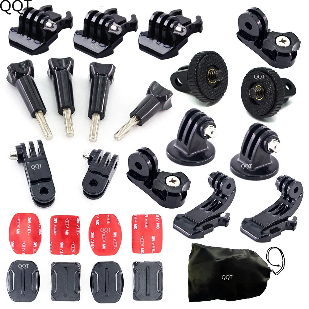 

QQT for sports camera accessories kit parts For Gopro hero 7 6 5 4 3 2 1 For xiaomi YI 4K for SJCAM