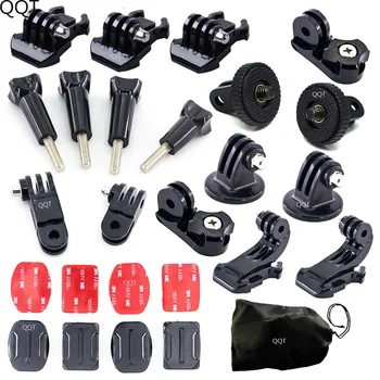 

QQT for sports camera accessories kit parts For Gopro hero 7 6 5 4 3 2 1 For xiaomi YI 4K for SJCAM