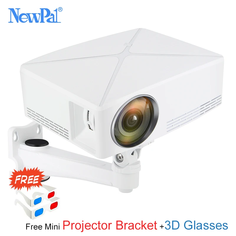 

Newpal Mini Projector 3D Projector Home Cinema Android WIFI 1800Lumen 720P Beamer LED Proyector GP80 UP Brazil RussiaBracket