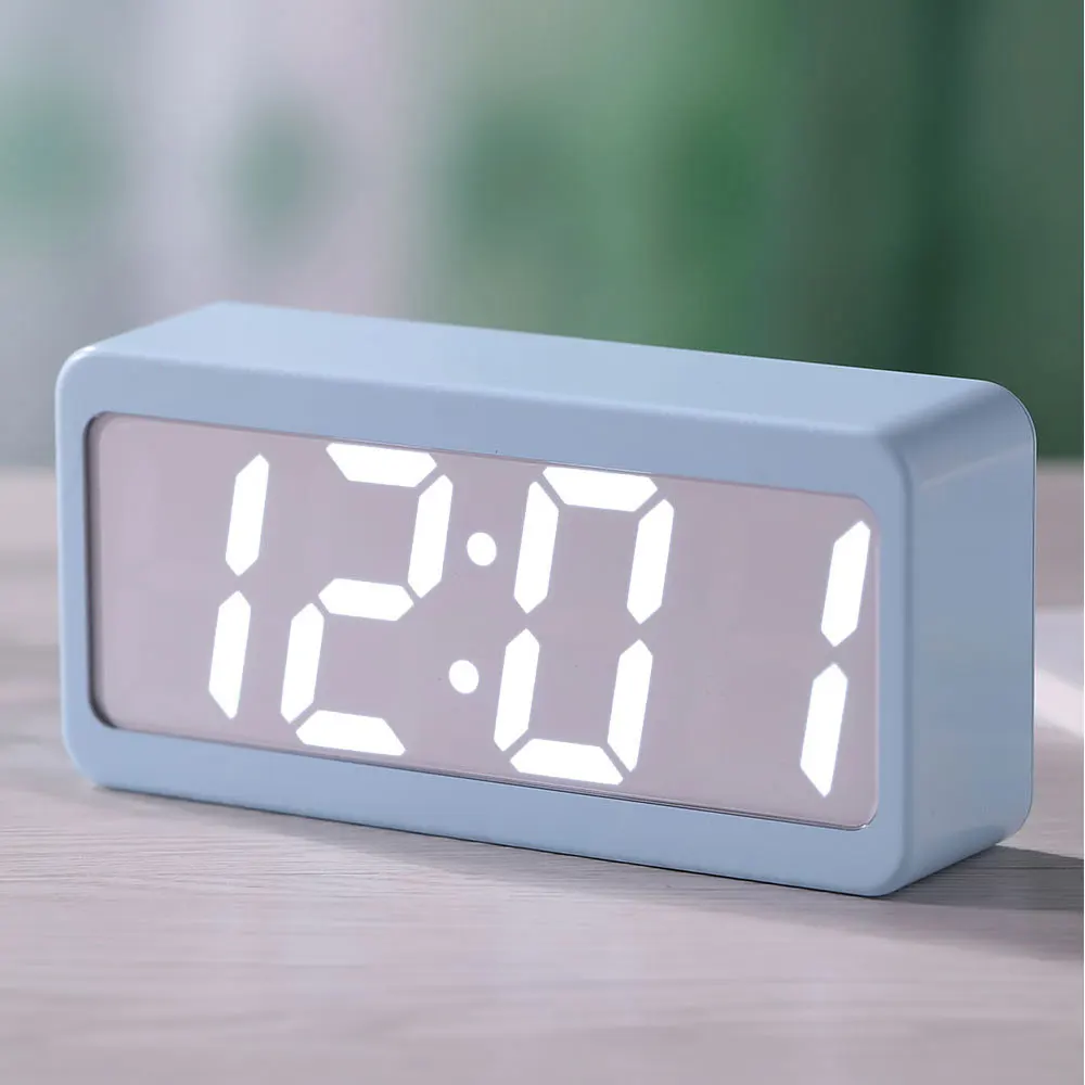 

Digital Alarm Clock Time Display Mute 115 Colors Three-Dimensional Wall Clock Thermometer Calendars LED Clock For Bedroom Bedsid