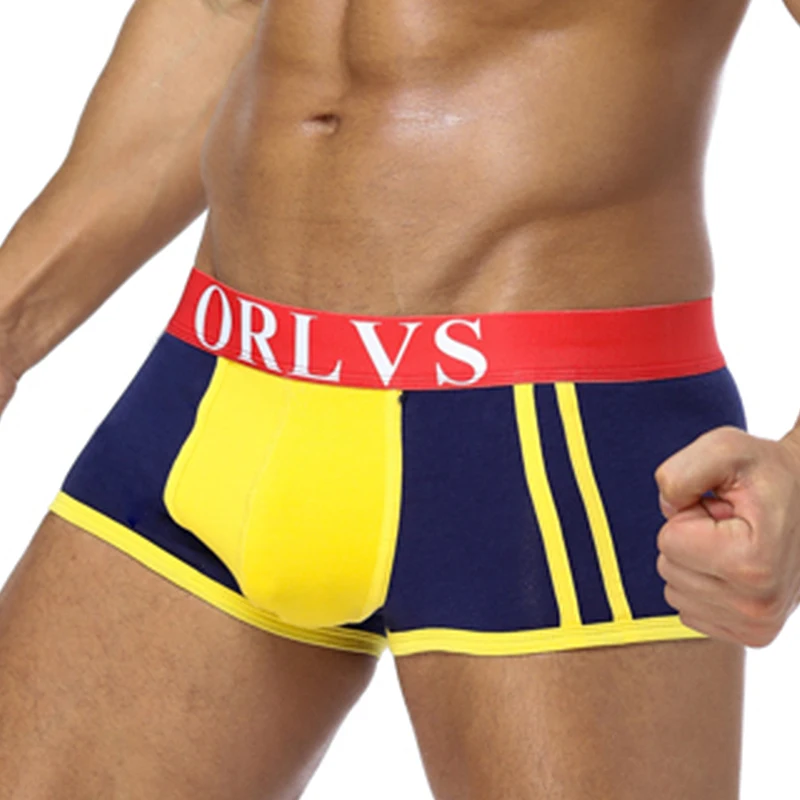 

ORLVS Brand Men's Boxers Shorts Cotton & Spandex Men Underwear Sexy Panties Male Underpants Pouch Free Shipping 2018 New OR70