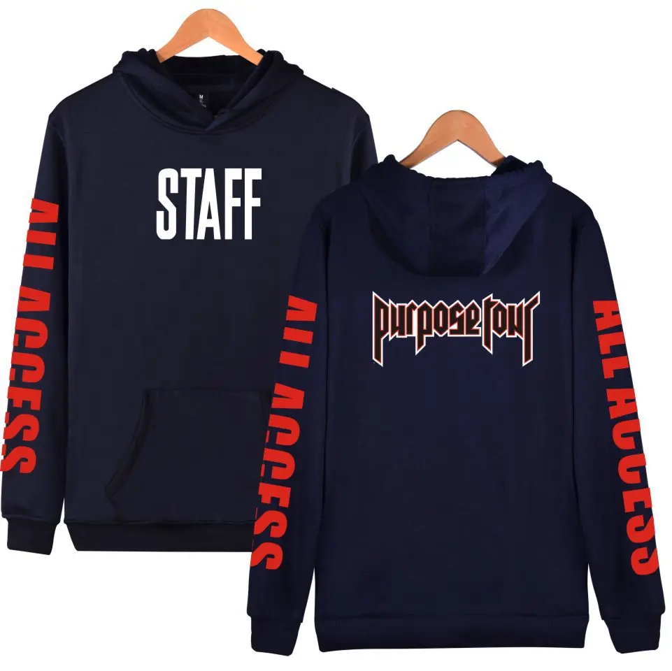 Waidx Justin Bieber Purpose Tour Hoodies Men Clothes 2018 Pullover
Sweatshirt Pocket Hip Hop Streetwear Hot Sale Drop Shipping