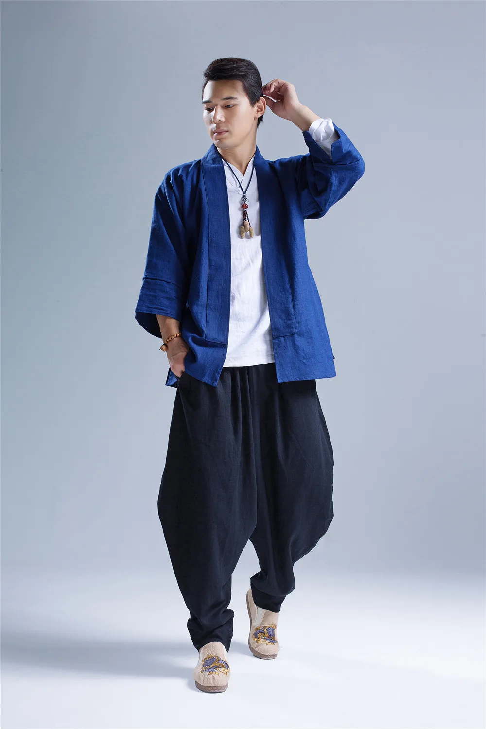 Autumn Winter Men Harem Indian Pants Male Loose Traditional Wide Leg Yoga Pant Running Jogging Sports Casual Leisure sweat pants